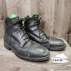 Pr Lace & Zip Paddock Boots *gc, clean & dusty, toes: v.scuffed & scraped, faded?`