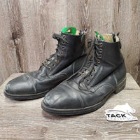 Pr Lace & Zip Paddock Boots *gc, clean & dusty, toes: v.scuffed & scraped, faded?`