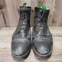 Pr Lace & Zip Paddock Boots *gc, clean & dusty, toes: v.scuffed & scraped, faded?`
