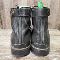 Pr Lace & Zip Paddock Boots *gc, clean & dusty, toes: v.scuffed & scraped, faded?`
