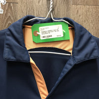 JUNIORS V Neck SS Polo Shirt, mesh back *vgc, pilly
