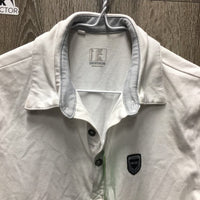 JUNIORS SS Polo Shirt, 1/4 snap ups *gc, mnr stains, dingy
