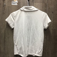 JUNIORS SS Polo Shirt, 1/4 snap ups *gc, mnr stains, dingy
