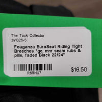 EuroSeat Riding Tight Breeches *gc, mnr seam rubs & pills, faded
