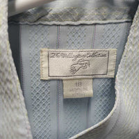 LS Show Shirt, Button -Floral Collar *gc, snags, older, loose threads