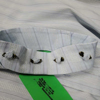 LS Show Shirt, Button -Floral Collar *gc, snags, older, loose threads
