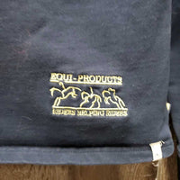 LS Polo Shirt, 1/4 Button up *gc, faded, mnr hair, curled collars