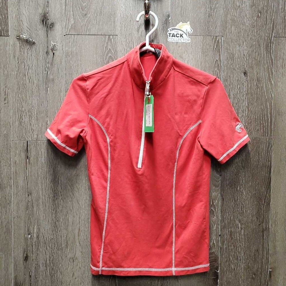 SS T Shirt, 1/2 Zip Up *gc, faded?, rubs, older?