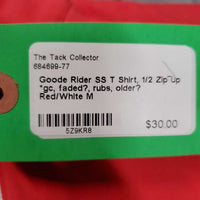 SS T Shirt, 1/2 Zip Up *gc, faded?, rubs, older?
