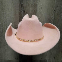 Felt Western Cowboy Hat, "GMC Wrangler" *gc, stains, rubs, split inner brim
