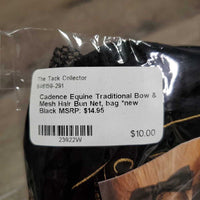 Traditional Bow & Mesh Hair Bun Net, bag *new
