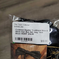 Traditional Bow & Mesh Hair Bun Net, bag *new
