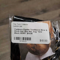 Traditional Bow & Mesh Hair Bun Net, bag *new
