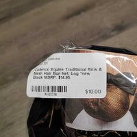 Traditional Bow & Mesh Hair Bun Net, bag *new
