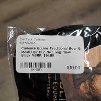 Traditional Bow & Mesh Hair Bun Net, bag *new
