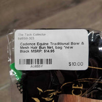 Traditional Bow & Mesh Hair Bun Net, bag *new