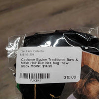 Traditional Bow & Mesh Hair Bun Net, bag *new
