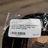 Traditional Bow & Mesh Hair Bun Net, bag *new
