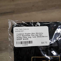 Ultra Stretchy Pearl Scrunchie, Fine Hair Net, Bobby Pins, bag *new

