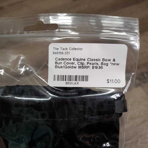 Classic Bow & Bun Cover, Clip, Pearls, Bag *new