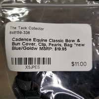 Classic Bow & Bun Cover, Clip, Pearls, Bag *new