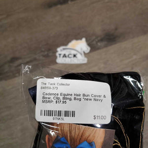 Hair Bun Cover & Bow, Clip, Bling, Bag *new