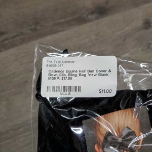 Hair Bun Cover & Bow, Clip, Bling, Bag *new