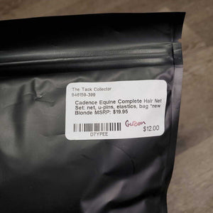 Complete Hair Net Set: net, u-pins, elastics, bag *new