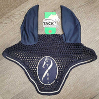 Crochet Fly Veil Ear Bonnet *gc, snag/frays, piping: frays, rubs & threads, older
