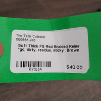Soft Thick FS Rsd Braided Reins *gc, dirty, residue, sticky
