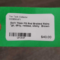 Soft Thick FS Rsd Braided Reins *gc, dirty, residue, sticky

