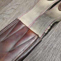 Lg Belly Girth, 2x els, strap *gc/fair, clean, stains, rips, NO D Ring, thin/holey elastics, edges: rough & rubs, older
