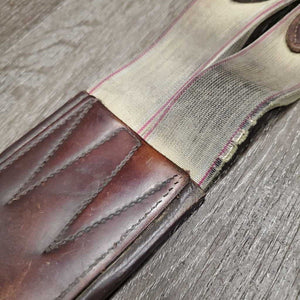 Lg Belly Girth, 2x els, strap *gc/fair, clean, stains, rips, NO D Ring, thin/holey elastics, edges: rough & rubs, older