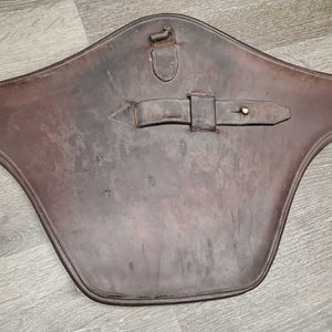 Lg Belly Girth, 2x els, strap *gc/fair, clean, stains, rips, NO D Ring, thin/holey elastics, edges: rough & rubs, older