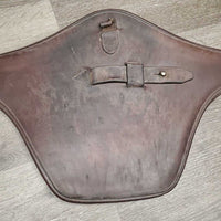 Lg Belly Girth, 2x els, strap *gc/fair, clean, stains, rips, NO D Ring, thin/holey elastics, edges: rough & rubs, older
