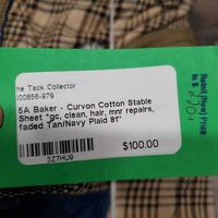 Cotton Stable Sheet *gc, clean, hair, mnr repairs, faded

