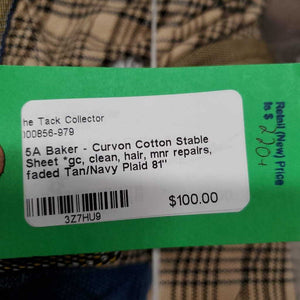 Cotton Stable Sheet *gc, clean, hair, mnr repairs, faded