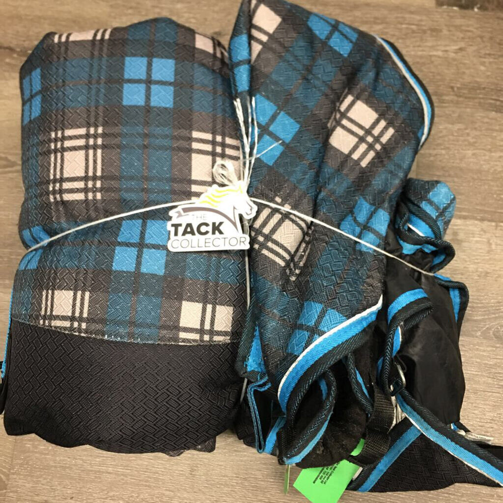 Hvy Winter Blanket, 2 legs, detach neck, fleece neck liner *gc, clean, 0 wpf, rubs, mnr faded, hair, snags, repairs, pills