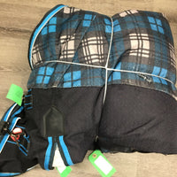 Hvy Winter Blanket, 2 legs, detach neck, fleece neck liner *gc, clean, 0 wpf, rubs, mnr faded, hair, snags, repairs, pills