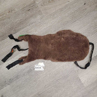 Sheepskin Jump Saddle Seat Saver *gc, clean, clumpy, rubs, mnr hairy, hairy velcro

