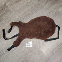 Sheepskin Jump Saddle Seat Saver *gc, clean, clumpy, rubs, mnr hairy, stretched elastic, older, hairy velcro
