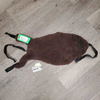 Sheepskin Jump Saddle Seat Saver *gc, clean, clumpy, rubs, mnr hairy, stretched elastic, hairy velcro
