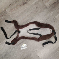 Sheepskin Jump Saddle Seat Saver *gc, clean, clumpy, rubs, mnr hairy, stretched elastic, hairy velcro
