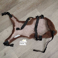 Sheepskin Jump Saddle Seat Saver *gc, clean, clumpy, rubs, mnr hairy, stretched elastic, older, stiff
