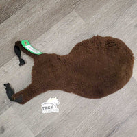 Sheepskin Jump Saddle Seat Saver *gc, clean, clumpy, rubs, mnr hairy, stretched elastic, older, stiff
