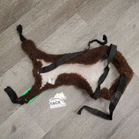Sheepskin Jump Saddle Seat Saver *gc, clean, clumpy, rubs, mnr hairy, stretched elastic, older, stiff

