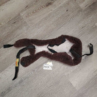 Sheepskin Jump Saddle Seat Saver *gc, clean, clumpy, rubs, mnr hairy, stretched elastic, older, stiff
