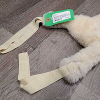 Sheepskin Jump Saddle Seat Saver *gc, clean, clumpy, rubs, mnr hairy, stretched elastic, older, stiff
