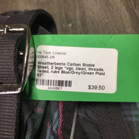 Cotton Stable Sheet, 2 legs *vgc, clean, threads, faded, rubs
