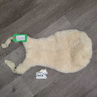 Sheepskin Jump Saddle Seat Saver *gc, clean, clumpy, rubs, mnr hairy, stretched elastic, older, stiff

